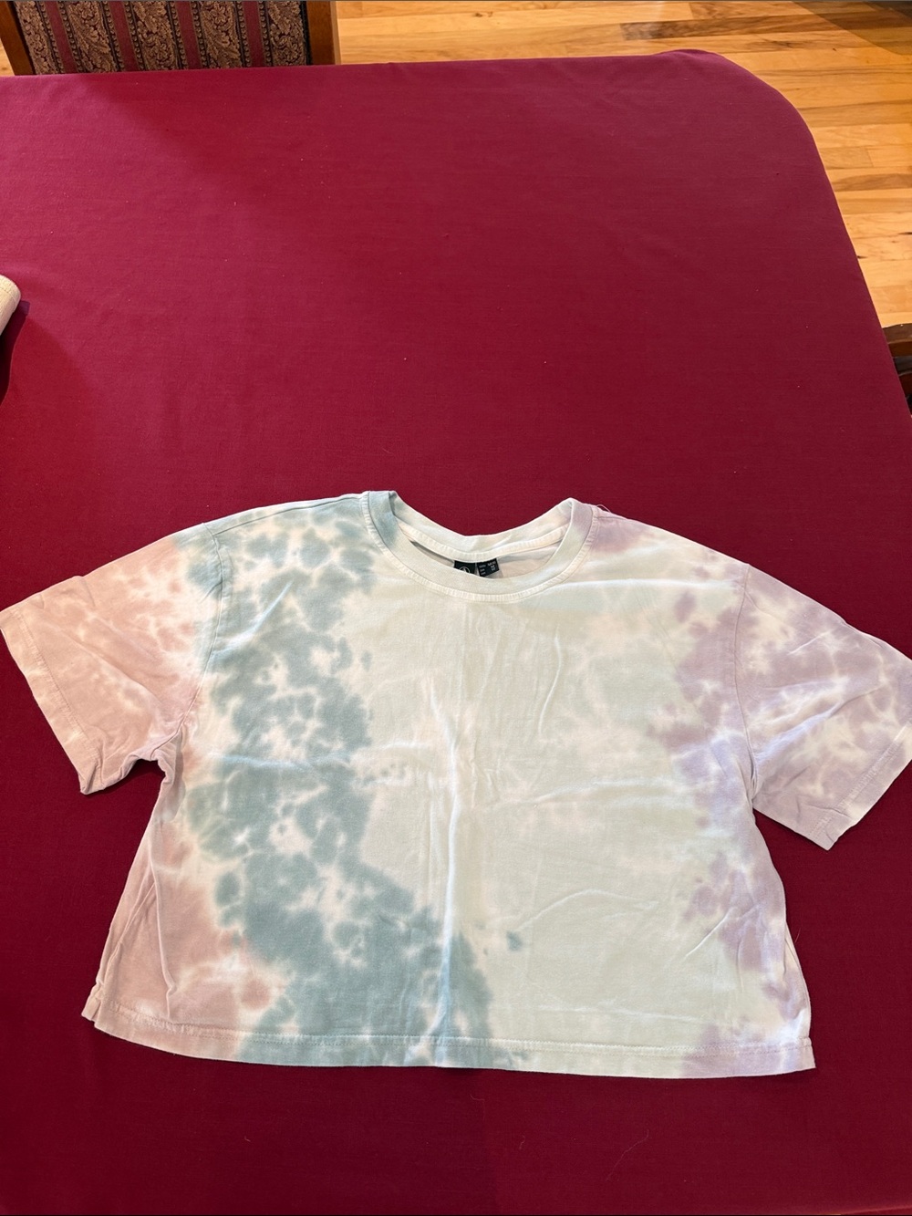Volcom Kids Tie-Dye Short Sleeve Tee in Pastel Pink, Blue & Lavender